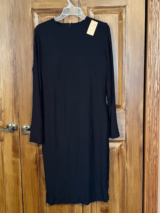 Popilush Dresses & Skirts - Popilush Black Ribbed Long sleeve Bodycon Dress with Built In Shapewear 3XL